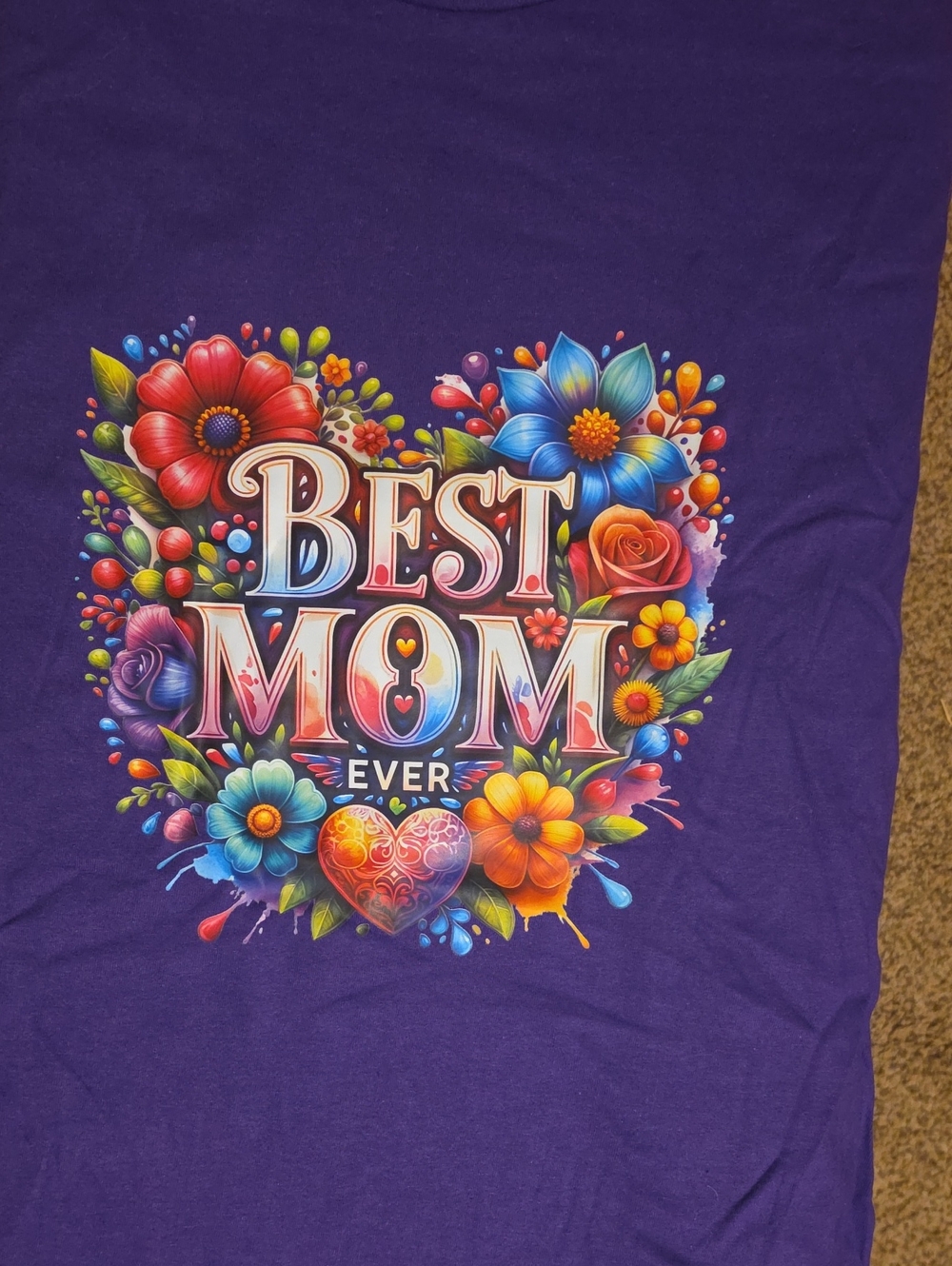 Best Mom Ever Short Sleeve Tee - Purple